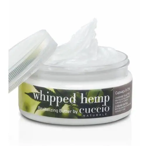 Cuccio whipped hemp revitalizing butter rewitalizujące masło do dłoni, stóp i ciała (konopia i nasiona chia)