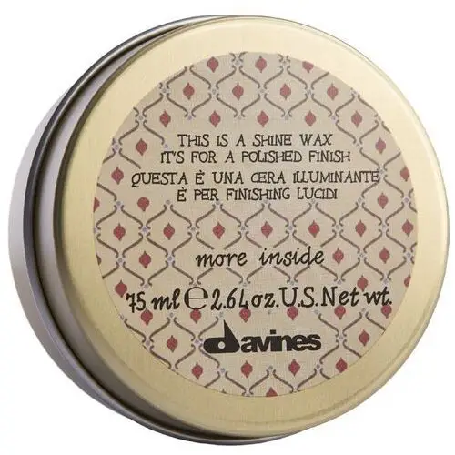 Davines More inside shine wax - nabłyszczający i wygładzający wosk 75ml
