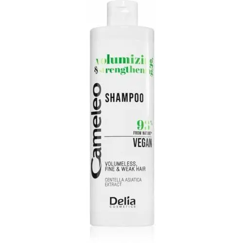 Delia cosmetics cameleo vegan szampon volume & strengthening do włosów cienkich,osłabionych i bez objętości 400ml