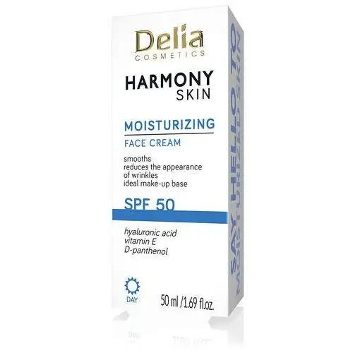 Delia cosmetics Krem nawilżający do twarzy spf50 harmony skin harmony skin