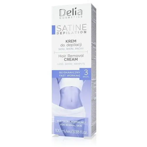 Delia cosmetics satine - krem do depilacji - 3min błyskawiczny enthaarungsmittel 100.0 ml
