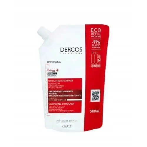 Dercos Energy+ Shampoo Eco Refill 500 ml