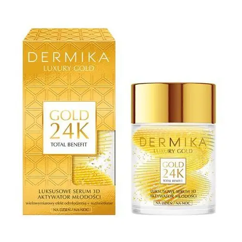 Dermika, Luxury Gold 24k, Luksusowy serum 3d aktywator młodości dzień/noc, 60 g