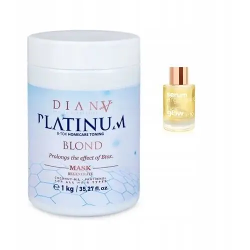 Diana Beauty Platinum Maska keratynie blond 1000 g+olejek uv10 ml