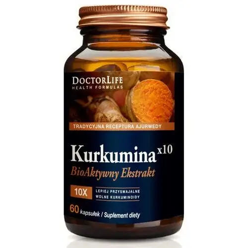 Suplement Kurkumina x10 bioaktywny ekstrakt Doctor Life,25