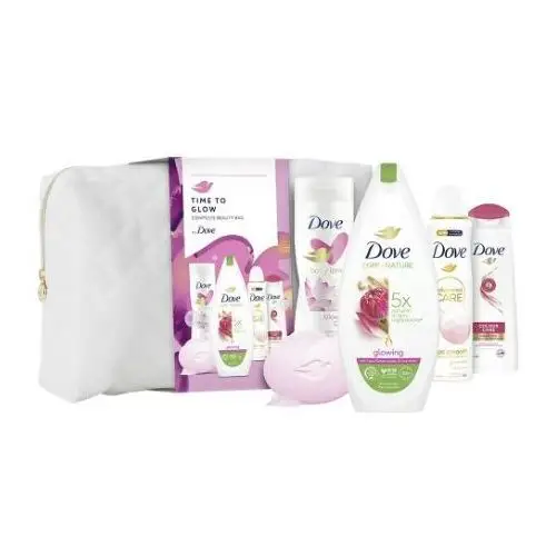 Dove Glow Women Gift Set ( Shower Gel 225 ml + Body Milk 250 ml + Solid Soap 90 g + Shampoo 250 ml )