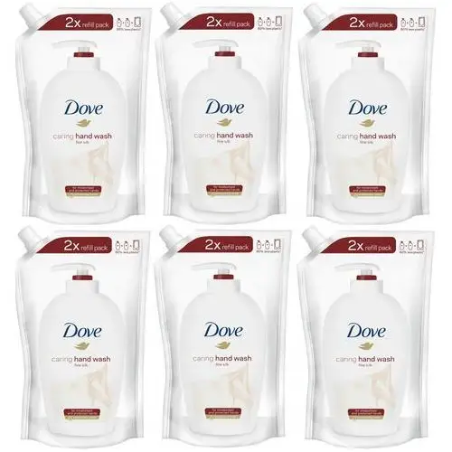 Dove Mydło w płynie do rąk silk Zapas 6 x 500 ml