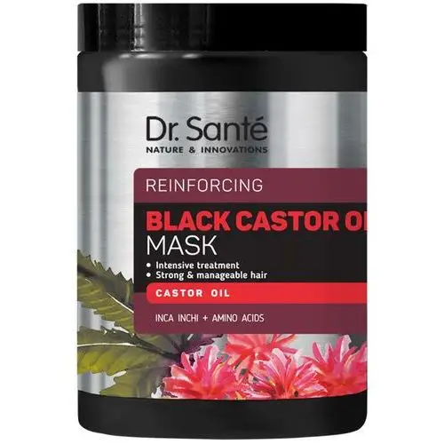 Black Castor Oil Mask regenerująca maska do włosów z olejem rycynowym 1000ml Dr Sante