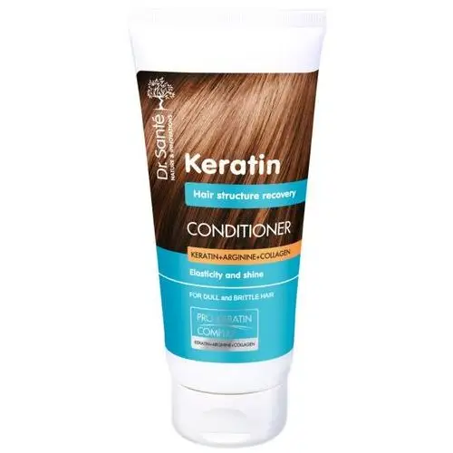 Keratin Conditioner odbudowująca odżywka do włosów matowych i łamliwych 200ml Dr Sante,78