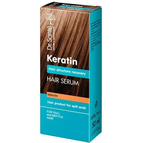 Keratin Hair Serum odbudowujące serum do włosów matowych i łamliwych 50ml Dr Sante,79