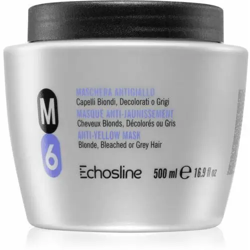 Echosline anti-yellow m6 maska do włosów neutralizująca żółtawe odcienie 500 ml