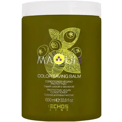 Maqui 3 color saving balm conditioner - wege odżywka do włosów farbowanych, 1000ml Echosline