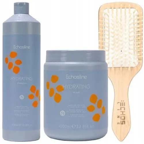 Echosline Zestaw Hydrating Szampon 1000 ml Maska 1000 ml Szczotka