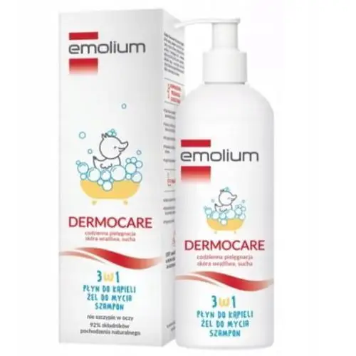 Emolium Dermocare 3w1 płyn do kąpieli żel szampon 400 ml