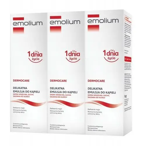 Emolium Dermocare Emulsja Do Kąpieli 400 ML x3