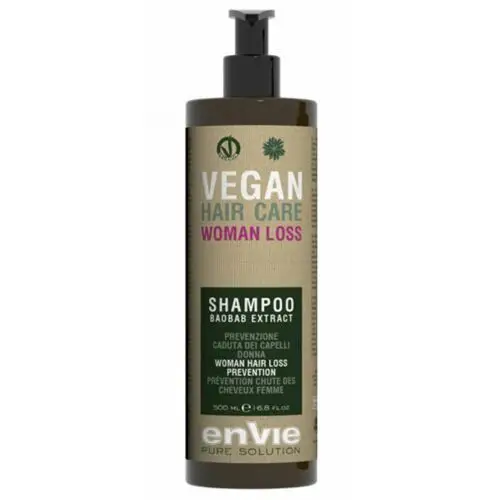 Vegan woman hairloss prevention shampoo wegański szampon przeciw wypadaniu włosów dla kobiet Envie