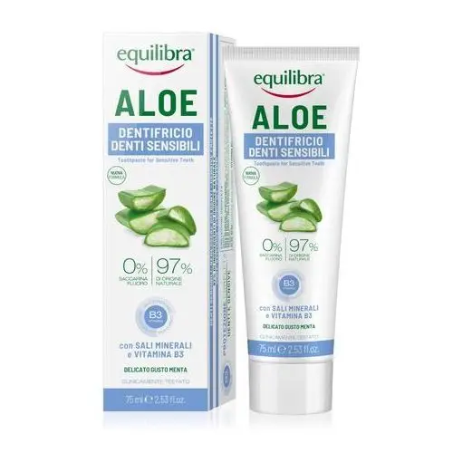 Equilibra Pasta do zębów na wrażliwe dziąsła aloes 75 ml aloe