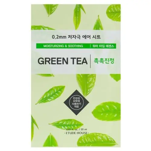 Etude house therapy air mask green tea 20 ml - maska w płachcie z ekstraktem z zielonej herbaty