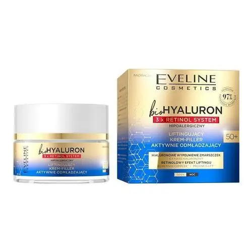 Eveline Cosmetics BioHyaluron 3 x Retinol Liftingujący krem-filler aktywnie odmładzający 50&#43; gesichtscreme 50.0 ml (5903416026068)