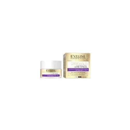 Eveline cosmetics cosmetics 24k gold & retinol skoncentrowany krem do twarzy 50+ 50 ml