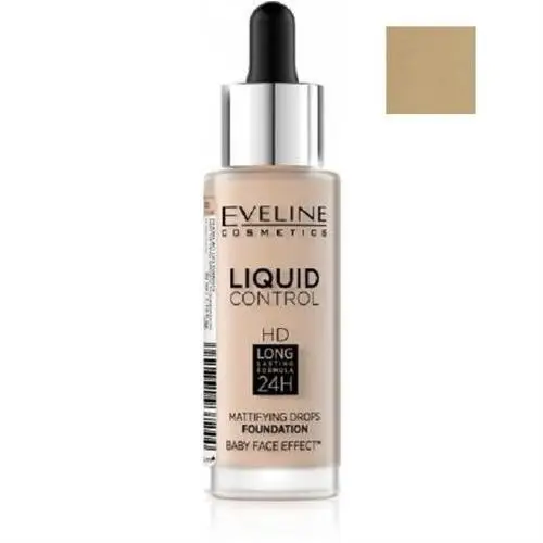 Eveline cosmetics liquid control hd podkład do twarzy z dropperem 030 sand beige 32ml