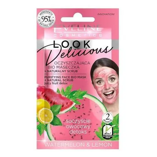 Eveline cosmetics look delicious oczyszczająca maseczka do twarzy z naturalnym peelingiem feuchtigkeitsmaske 10.0 ml