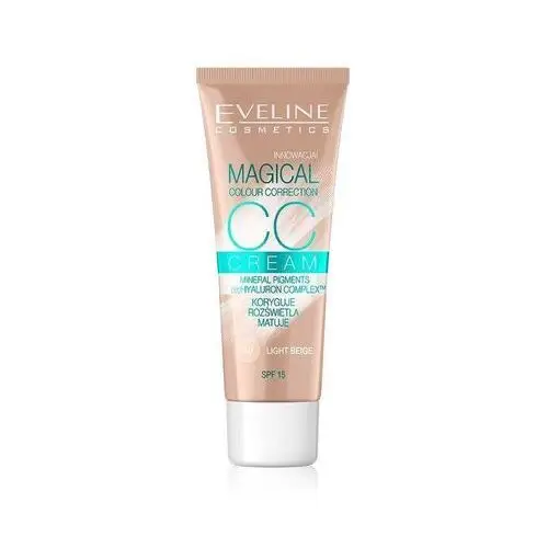 Eveline cosmetics magical colour correction cc cream multifunkcyjny podkład 50 light beige spf15 30ml