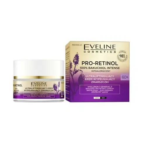 Eveline cosmetics pro-retinol 100% bakuchiol intense ultra liftingujący krem do twarzy 60+ 50 ml