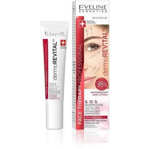 Eveline Face Therapy Professional Ekspresowe Serum S.O.S. redukujące zmarszczki pod oczy, na czoło i okolice ust