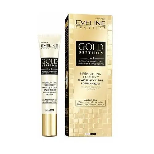 Eveline gold peptides 3w1 krem-lifting pod oczy niwelujący cienie i opuchnięcia 15ml