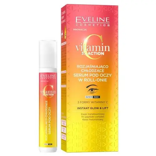 Vitamin C 3x Action rozjaśniająco-chłodzące serum pod oczy w roll-onie 15ml Eveline,24