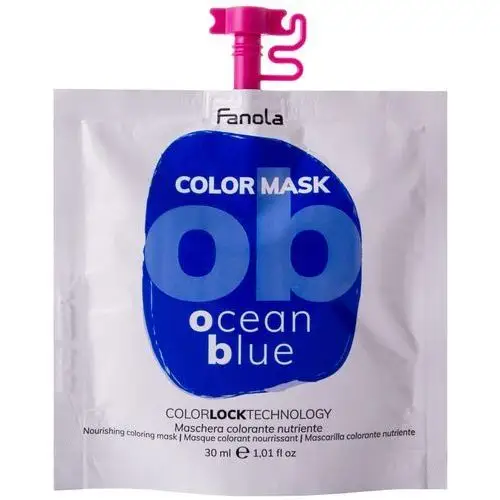 Fanola Color Mask koloryzująca maska do włosów, różne kolory 30ml Ocean Blue