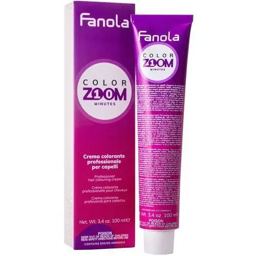 Fanola color zoom krem do farbowania włosów cała paleta 100 ml 1.0 czerń