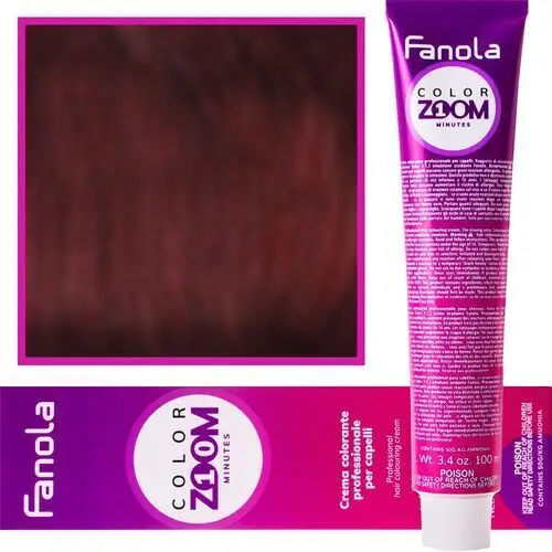 Fanola color zoom krem do farbowania włosów cała paleta 100 ml 4.5 mahoniowy kasztan, kolor kasztan