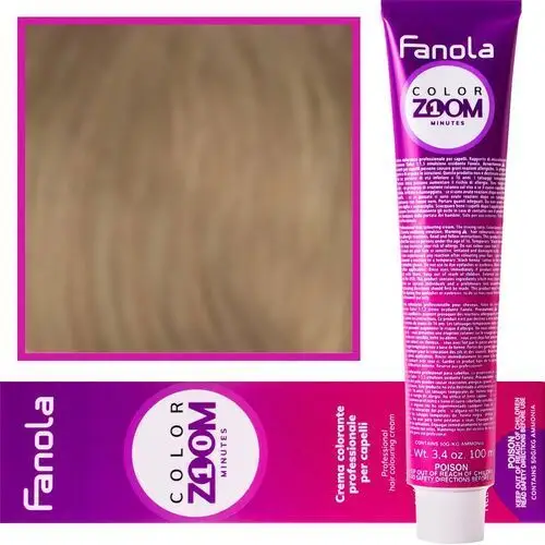 Fanola color zoom krem do farbowania włosów cała paleta 100 ml 8.0 jasny blond