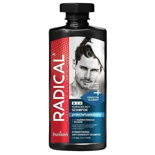 Radical men przeciwłupieżowy szampon wzmacniający 400ml Farmona
