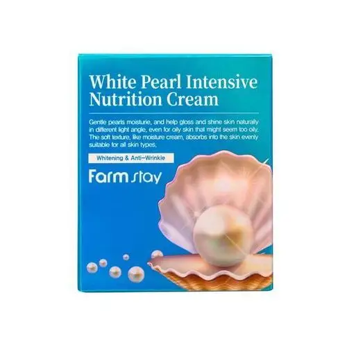 Przeciwzmarszczkowy krem odżywczy z ekstraktem z pereł Farmstay White Pearl,56