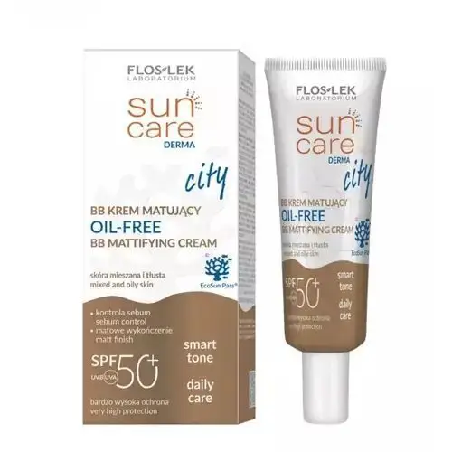 Flos-lek sun care derma city bb krem matujący oil-free spf50+ 50ml Floslek