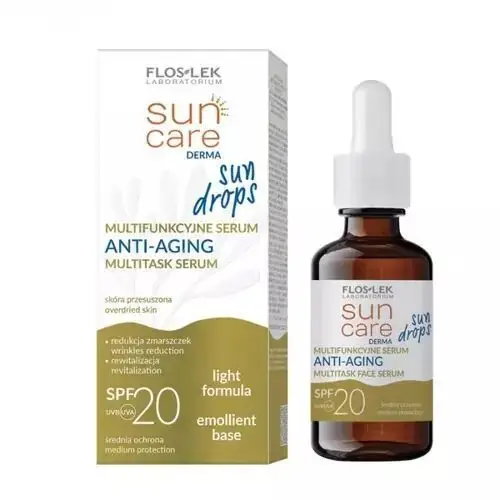 Flos-lek sun care derma sun drops multifunkcyjne serum anti-aging spf20 30ml Floslek