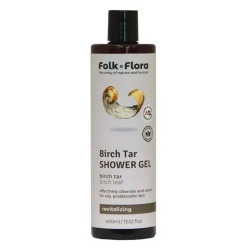 Folk & Flora Birch Tar odżywczy żel pod prysznic 400 ml