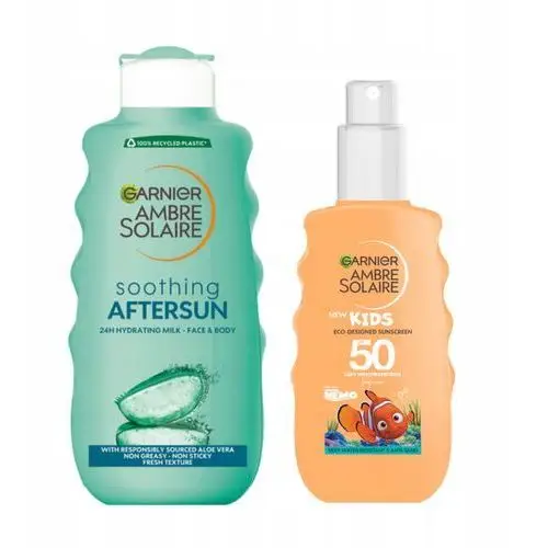 Garnier Ambre Solaire Eko Spray dla dzieci Spf 50+ i balsam po opalaniu