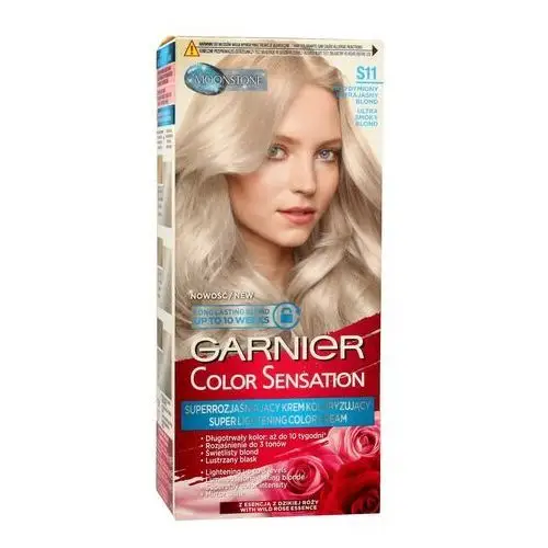Garnier Color Sensation Cream Super Lightening superrozjaśniający krem koloryzujący S11 Przydymiony Ultrajasny Blond, kolor blond