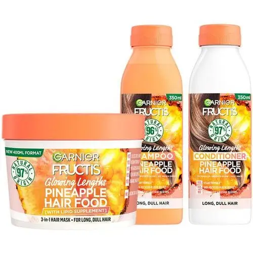 Fructis hair food pineapple trio Garnier