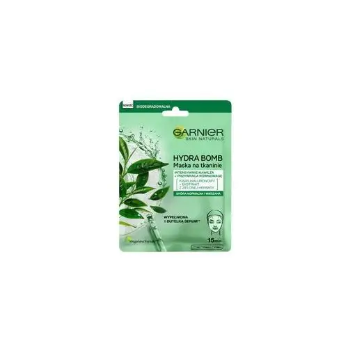 GARNIER - HYDRA BOMB Tissue Mask - Super Hydrating + Rebalancing - Maseczka w płacie do skóry mieszanej i normalnej - Zielona Herbata