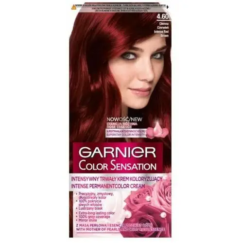Krem koloryzujący do włosów 4.60 Intensywna Ciemna Czerwień Garnier, kolor czerwień