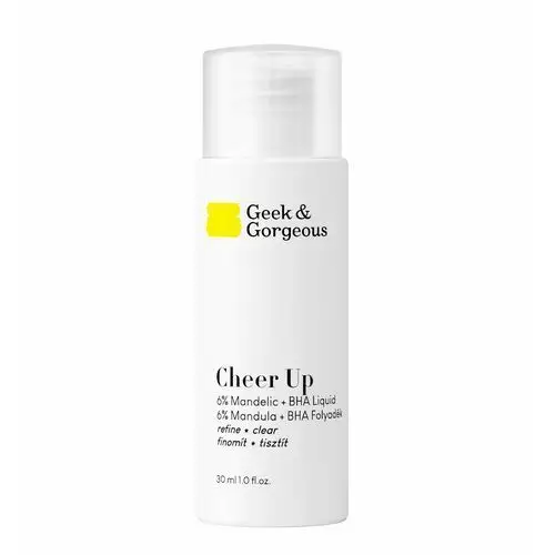 Geek & Gorgeous - Cheer Up - 6% kwas migdałowy + BHA, 30 ml - średni eksfoliant do cery mieszanej i trądzikowej