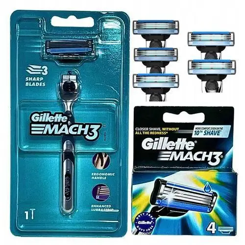 Gillette Mach 3 Maszynka 5 ostrzy do Gillette Mach 3 zestaw