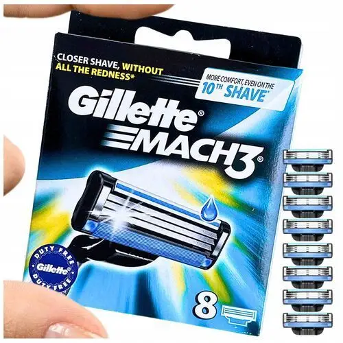 Gillette Mach 3 ostrza wkłady do maszynki do golenia Mach3 8 sztuk wydajne