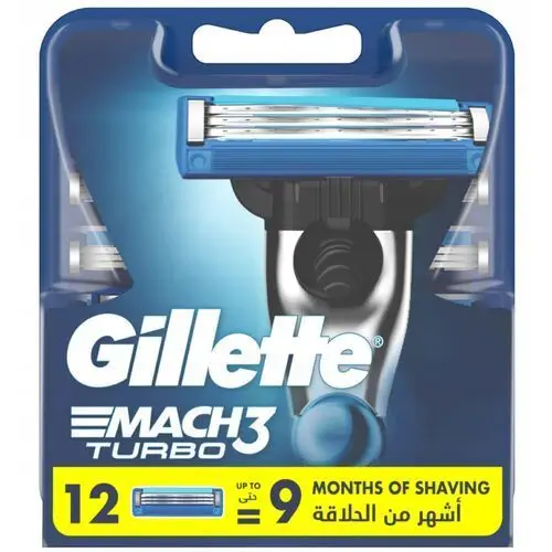 Gillette Mach 3 Turbo Oryginalne Ostrza 12 szt