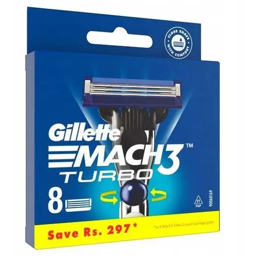 Gillette Mach 3 Turbo Oryginalne Ostrza 8szt